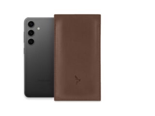 La Guêpe - Pochette Galaxy S24+ en cuir marron  PM-054-01 Sans personnalisation