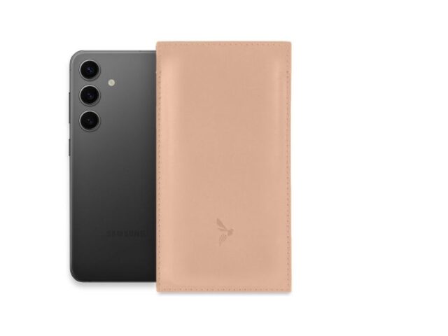 La Guêpe - Pochette Galaxy S24 en cuir rosa – PM-055-01 Sans personnalisation