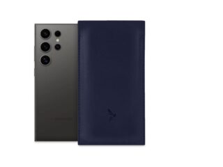La Guêpe - Pochette Galaxy S24 Ultra en cuir bleu  PM-053-01 Sans personnalisation