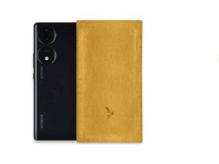La Guêpe - Pochette Honor 70 en cuir doré  PM-062-01 Sans personnalisation