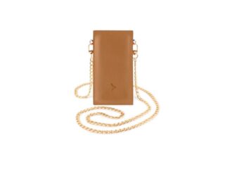 La Guêpe - Pochette Honor 70 en cuir gold avec chainette  PM-062-02 Sans personnalisation