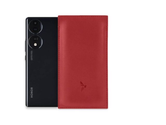 La Guêpe - Pochette Honor 70 en cuir rouge – PM-062-01 Sans personnalisation