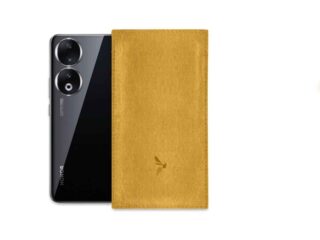 La Guêpe - Pochette Honor 90 en cuir doré – PM-060-01 Sans personnalisation