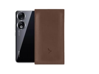 La Guêpe - Pochette Honor 90 en cuir marron  PM-060-01 Sans personnalisation