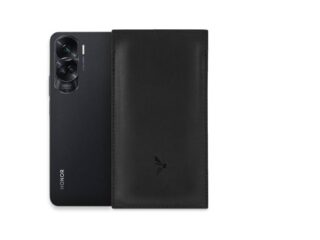 La Guêpe - Pochette Honor 90 Lite en cuir noir – PM-061-01 Sans personnalisation