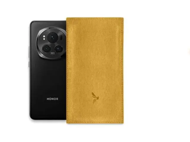 La Guêpe - Pochette Honor Magic 6 Pro en cuir doré – PM-058-01 Sans personnalisation