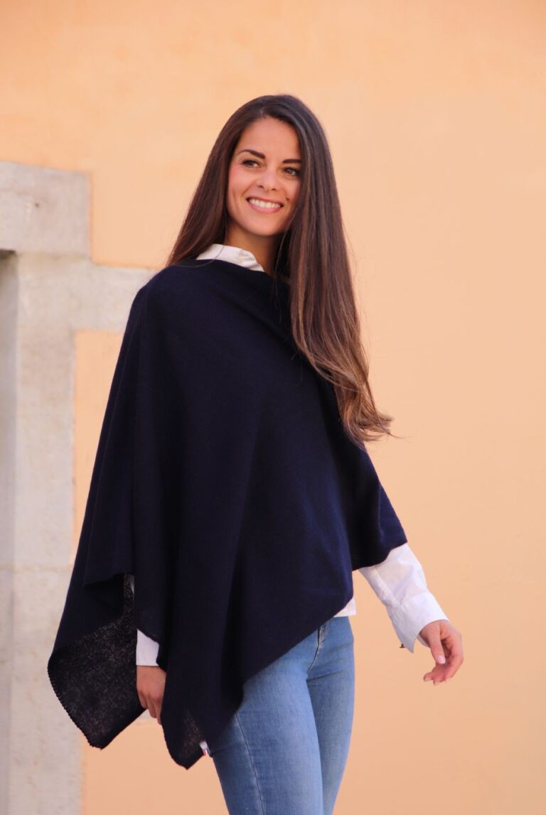 maison-bonnefoy - Poncho Paule en cachemire – Gris