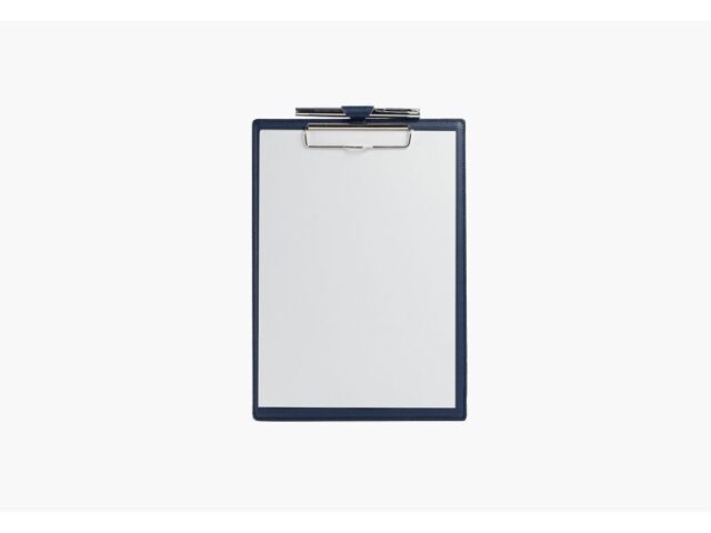 Lavoisier Maroquinier - Porte-bloc A4 en cuir bleu