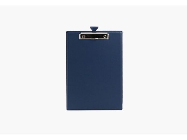 LAVOISIER Maroquinier - Porte-bloc A4 en cuir bleu