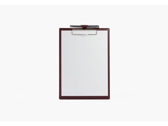 Lavoisier Maroquinier - Porte-bloc A4 en cuir bordeaux