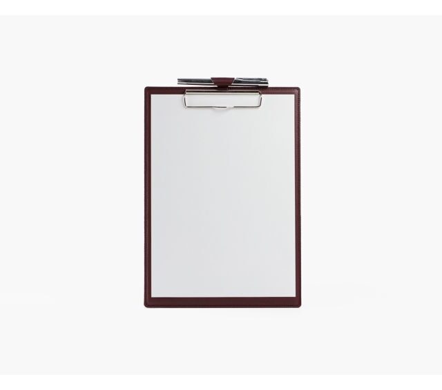 Lavoisier Maroquinier - Porte-bloc A4 en cuir bordeaux