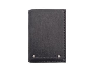 La Guêpe - Porte carte 2 volets en cuir noir – 921