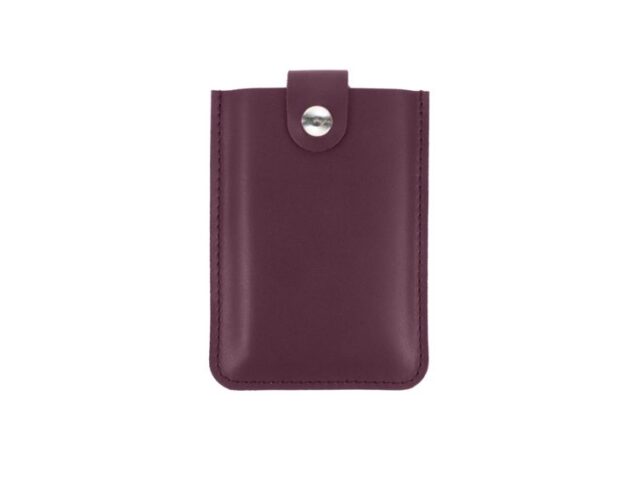 LAVOISIER Maroquinier - Porte-carte de visite en cuir bordeaux – PV500