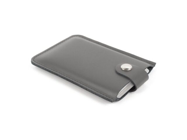 Lavoisier Maroquinier - Porte-carte de visite en cuir gris - PV500