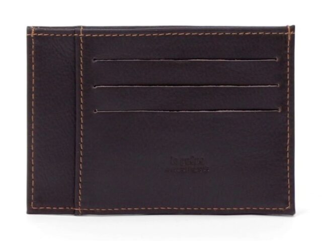 La Guêpe - Petite Maroquinerie - Porte-cartes compact en cuir marron - 575