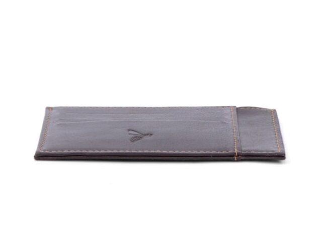 La Guêpe - Petite Maroquinerie - Porte-cartes compact en cuir marron - 575