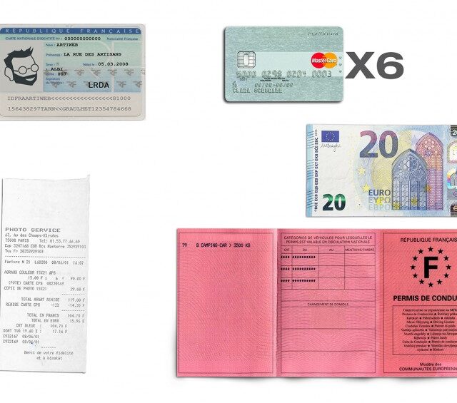 La Guêpe - Petite Maroquinerie - Porte-cartes compact en cuir marron - 575