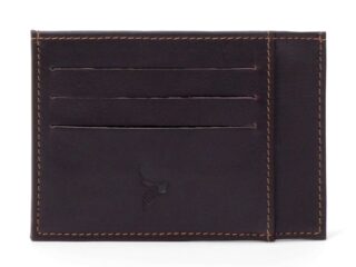 La Guêpe - Porte-cartes compact en cuir marron  575