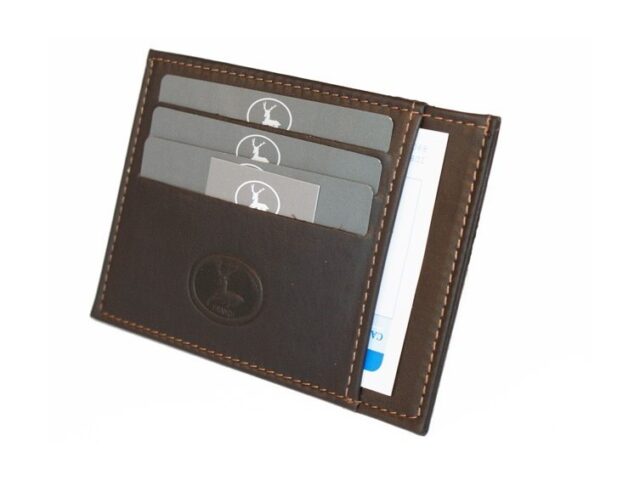 La Guêpe - Petite Maroquinerie - Porte-cartes compact en cuir marron - 575