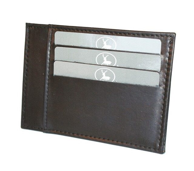 La Guêpe - Petite Maroquinerie - Porte-cartes compact en cuir marron - 575