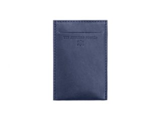 La Guêpe - Porte-carte en cuir bleu  3 cartes  anti RFID  B01 X