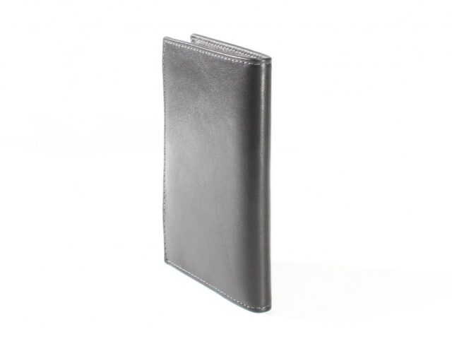 La Guêpe - Petite Maroquinerie - Porte-cartes en cuir de veau noir 12 Cartes - 120