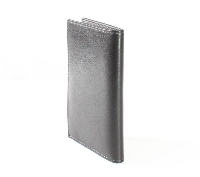 La Guêpe - Petite Maroquinerie - Porte-cartes en cuir de veau noir 12 Cartes - 120