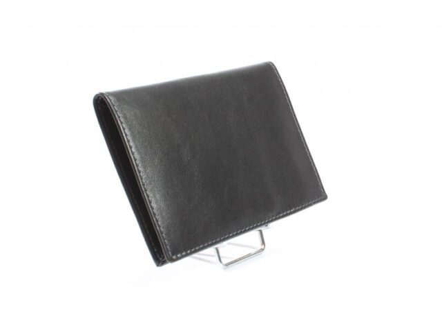 La Guêpe - Petite Maroquinerie - Porte-cartes en cuir de veau noir 12 Cartes - 120