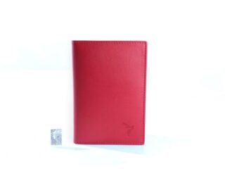 La Guêpe - Porte-cartes en cuir de veau rouge 12 Cartes  120