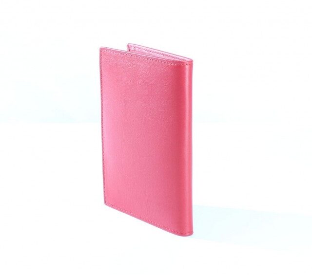 La Guêpe - Petite Maroquinerie - Porte-cartes en cuir de veau rouge 12 Cartes - 120