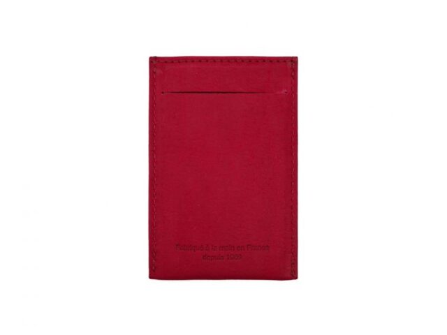 La Guêpe - Petite Maroquinerie - Porte-carte en cuir rouge - 3 cartes - anti RFID - B01 X