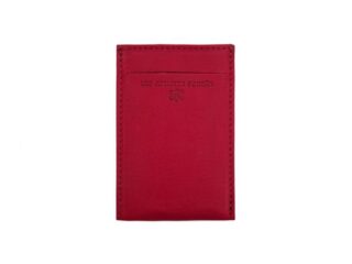La Guêpe - Porte-carte en cuir rouge  3 cartes  anti RFID  B01 X