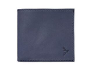 La Guêpe - Porte-cartes à litalienne Luxe  tout cuir bleu 6 Cartes  PM-011-01