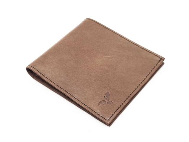 La Guêpe - Petite Maroquinerie - Porte-cartes à l'italienne "Luxe" tout cuir marron 6 Cartes - PM-011-01