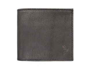 La Guêpe - Porte-cartes à litalienne Luxe tout cuir noir 6 Cartes  PM-011-01