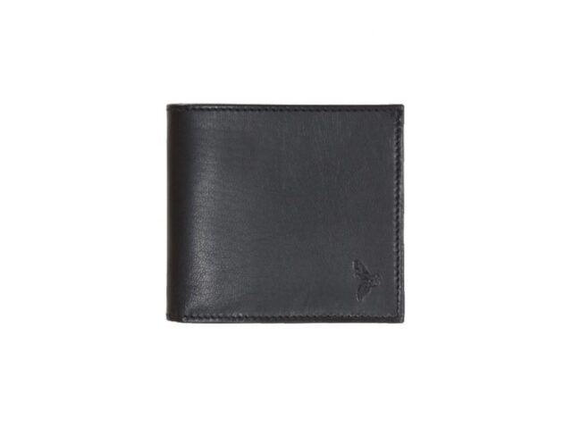 La Guêpe - Petite Maroquinerie - Porte-cartes à l'italienne "Luxe" tout cuir noir 6 Cartes - PM-011-01