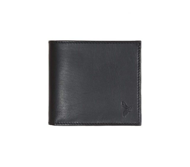 La Guêpe - Petite Maroquinerie - Porte-cartes à l'italienne "Luxe" tout cuir noir 6 Cartes - PM-011-01