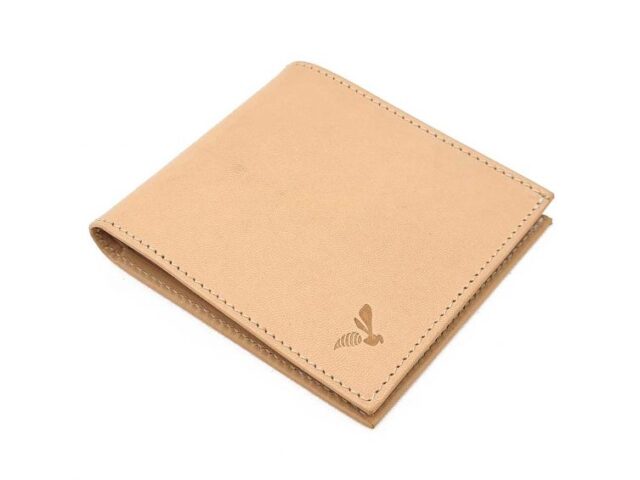 La Guêpe - Petite Maroquinerie - Porte-cartes à l'italienne "Luxe" tout cuir nude 6 Cartes - PM-011-01