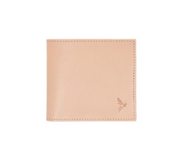 La Guêpe - Petite Maroquinerie - Porte-cartes à l'italienne "Luxe" tout cuir nude 6 Cartes - PM-011-01