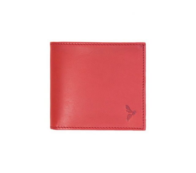 La Guêpe - Petite Maroquinerie - Porte-cartes à l'italienne "Luxe" tout cuir rouge 6 Cartes - PM-011-01