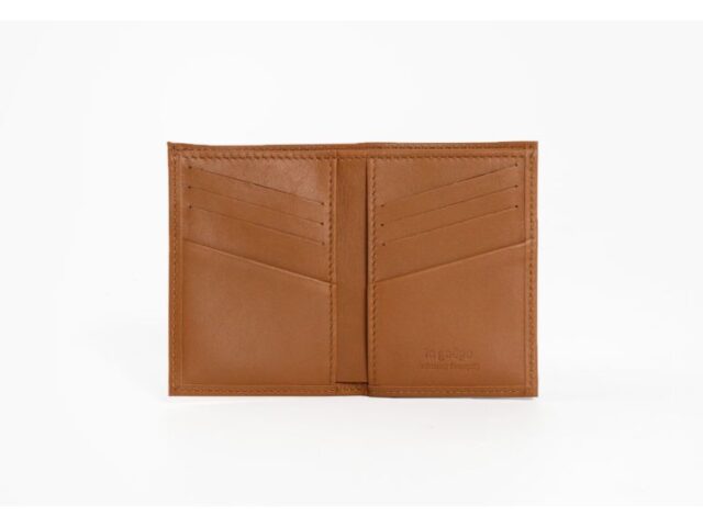 La Guêpe - Petite Maroquinerie - Porte-cartes anti-rfid "Luxe" tout cuir gold 8 Cartes - PM-018-06