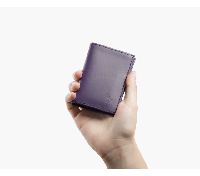 La Guêpe - Petite Maroquinerie - Porte-cartes anti-rfid "Luxe" tout cuir myrtille 8 Cartes - PM-018-06