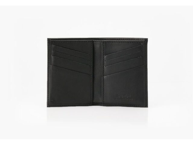 La Guêpe - Petite Maroquinerie - Porte-cartes anti-rfid "Luxe" tout cuir noir 8 Cartes - PM-018-06