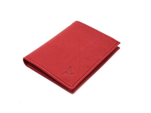 La Guêpe - Petite Maroquinerie - Porte-cartes anti-rfid "Luxe" tout cuir rouge 8 Cartes - PM-018-06