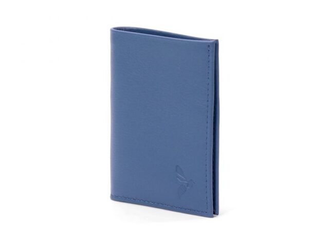 La Guêpe - Petite Maroquinerie - Porte-cartes compact en cuir bleu de prusse - 300