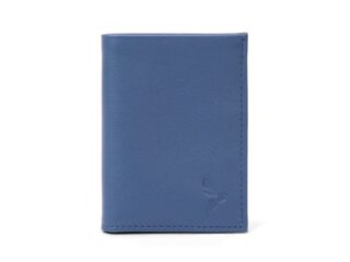 La Guêpe - Porte-cartes compact en cuir bleu de prusse  300
