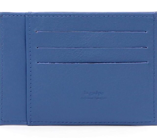 La Guêpe - Petite Maroquinerie - Porte-cartes compact bleu de prusse - 575
