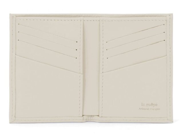 La Guêpe - Petite Maroquinerie - Porte-cartes compact en cuir beige - 300