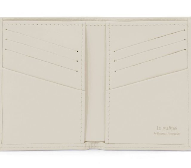 La Guêpe - Petite Maroquinerie - Porte-cartes compact en cuir beige - 300