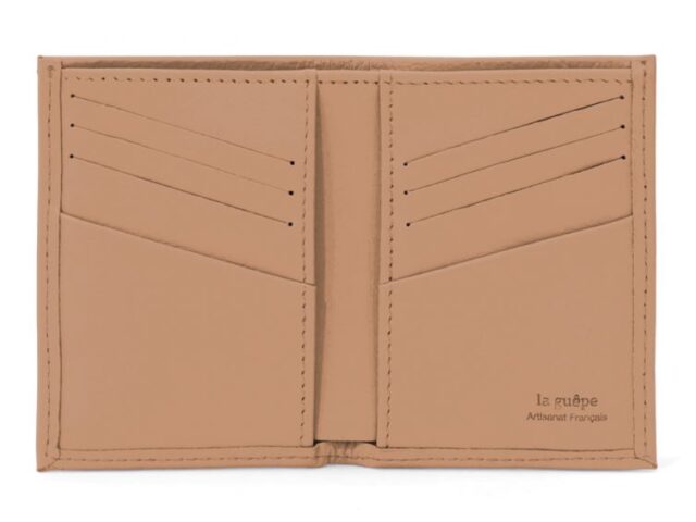 La Guêpe - Petite Maroquinerie - Porte-cartes compact en cuir caramel - 300
